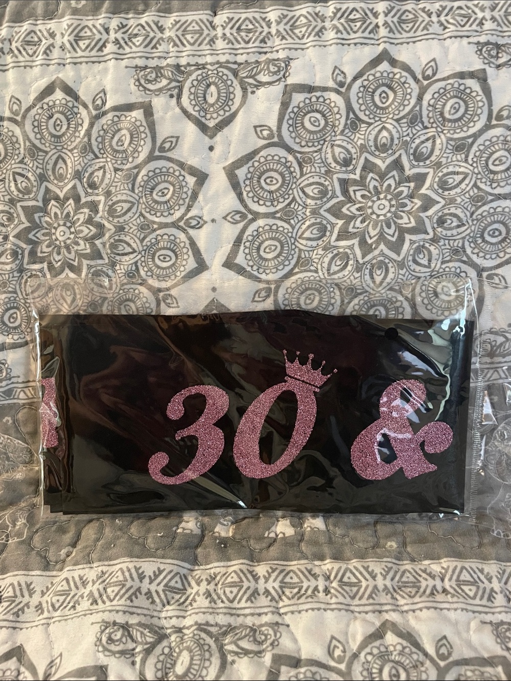 Glitter Pink '30 & Fabulous’ Milestone Birthday Sash in Black